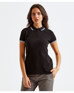 ASQUITH & FOX Women's Classic Fit Tipped Polo (AQ021)