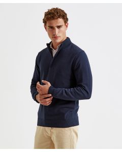 ASQUITH&FOX Men's Cotton Blend ¼ Zip Sweater (AQ048)
