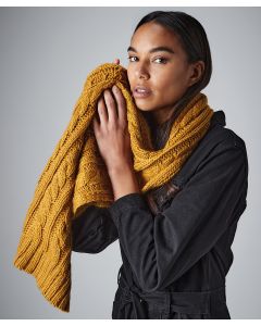 BEECHFIELD Cable Knit Melange Scarf (BC499)