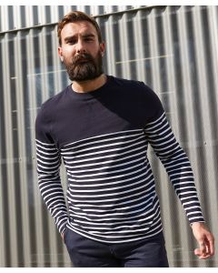 FRONT ROW Unisex Long Sleeve Breton Striped T-Shirt (FR134)