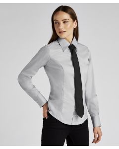 KUSTOM KIT Women's Corporate Oxford Blouse Long-Sleeved (tailored fit) KK702