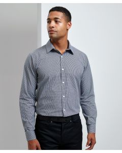 PREMIER Microcheck (Gingham) Long Sleeve Cotton Shirt (PR220)
