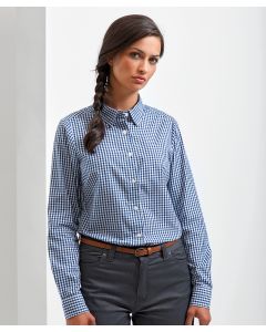PREMIER Women's Maxton Check Long Sleeve Shirt (PR352)