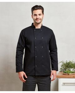 PREMIER Studded Front Long Sleeve Chef's Jacket (PR665)